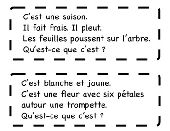 Spring Riddles in French by Breanna Sherk | TPT