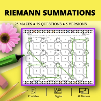 Preview of Spring: Riemann Summations Maze Activity