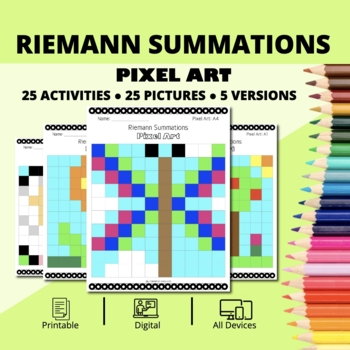 Preview of Spring: Riemann Summations Pixel Art Activity