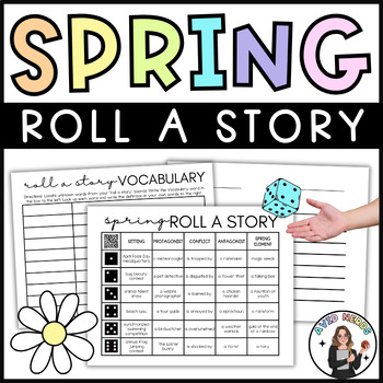 Preview of Spring Roll a Story Activity | Creative Narrative Writing Prompts | Editable