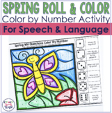 Spring Roll and Color by Number for Speech and Language Therapy