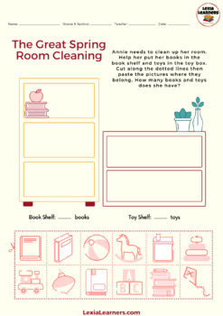 Preview of Spring Room Cleaning Themed Counting Activity