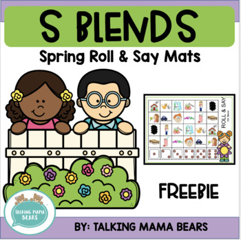Preview of Spring S-Blends Roll and Say Games FREEBIE