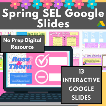Preview of Spring SEL Interactive Slides | After Spring Break Activities + Reflection