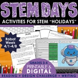 Spring STEM Activities for Robot Week - Reading, Writing &