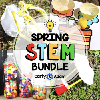 Preview of Spring STEM Activities Bundle Pollination Science, Egg Drop Engineering, Peeps