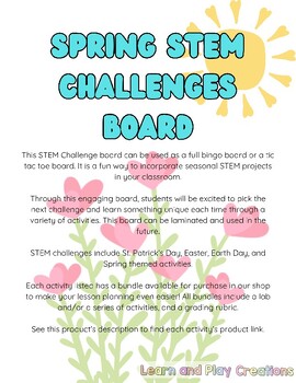 Preview of Spring STEM Challenges