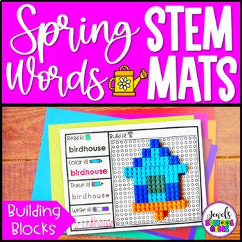 Preview of Spring STEM Mats & Makerspace Activities Building Blocks Kindergarten 1st Grade