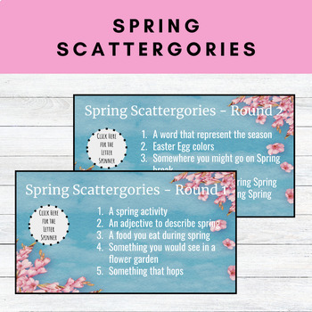 Preview of Spring Scattergories