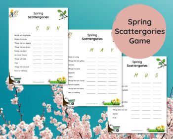 Preview of Spring Scattergories Game