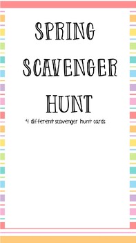 Preview of Spring Scavenger Hunt