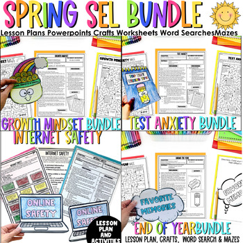 Preview of Spring End of Year School Counseling Lesson and Activities Bundle