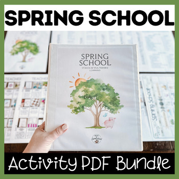 Preview of Spring School PDF Activity Bundle | 17 Days of Printable Activities & More!