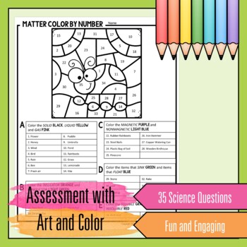 Spring Science Color by Number | Properties of Matter Holiday Coloring ...