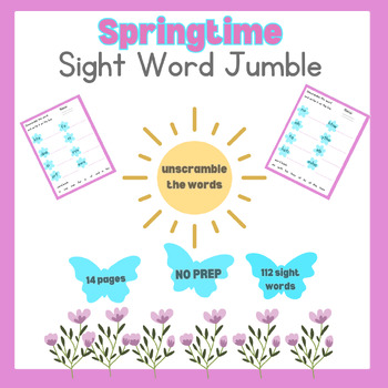 Preview of Spring Scrambled Sight Words