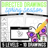 Spring Season Art Directed Drawing Worksheets