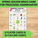 Spring Season Bingo Game for Preschool Kindergarten 1st Be