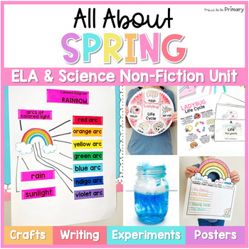Preview of Spring Science Unit Activities, Craft, Vocabulary, Project, & Reading Passages