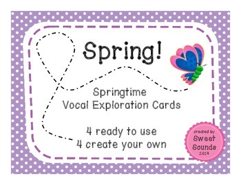 Preview of Spring! Season Vocal Exploration Flashcards and Whiteboard Warmup