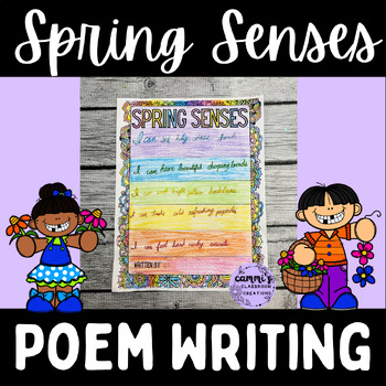 Spring Senses Poem Writing Activity by cammi's classroom creations