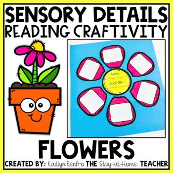 Preview of Spring Sensory Details Reading Comprehension NO PREP Bulletin Board Craft