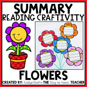 Preview of Spring Story Elements Summary Reading Comprehension NO PREP Bulletin Board Craft