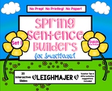 Spring Sentence Builders for Smartboard Set 1 Pre-Primer D