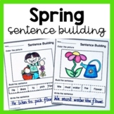 Spring Sentence Building Worksheets