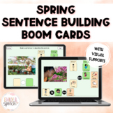 Spring Sentence Building Boom Cards for Language | Subject