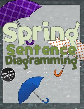 Preview of Spring Sentence Diagramming Worksheet