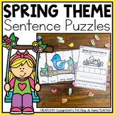 Spring Sentence Building Puzzles and Worksheets