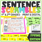 Spring Sentence Scrambles | Sentence Building | Sentence Writing