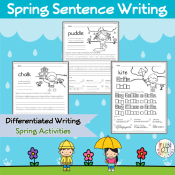 Spring Sentence Writing Differentiated Handwriting Occupational Therapy ...