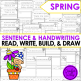 Spring Sentence Writing Read, Trace, Glue, and Draw