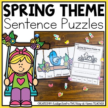 Preview of Spring Sentence Writing | Scrambled Sentences | Spring Vocabulary Worksheets