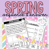 Spring Sequence and Answer Speech Therapy (+BOOM)  #dollarbloom
