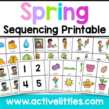 Preview of Spring Sequencing Printable - Active Littles