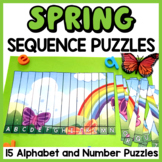 Spring Sequencing Puzzles | Alphabet and Number Sequence Puzzles