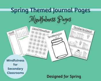 Preview of Spring Serenity: Mindfulness Pages for Secondary Students