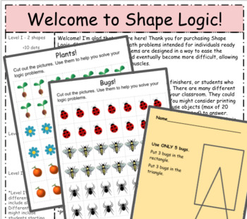 Preview of Spring Shape MATH Logic! 