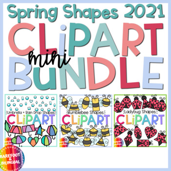 Preview of Spring Shapes Clipart Mini Bundle 2021