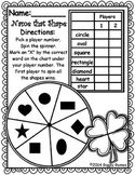 Spring Shapes Spinner Game Worksheet