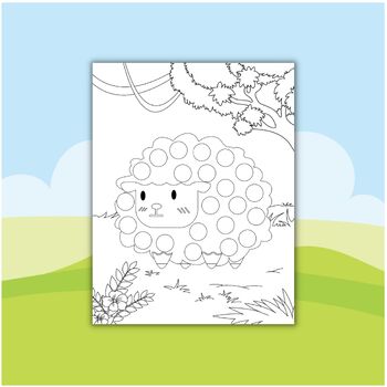 Spring Sheep Dot Marker Animals coloring Pages -teachers pay teachers ...