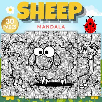 Preview of Eid al adha Sheep Lamb Mandala Coloring Pages Sheets - Fun MUSLIM  Activities