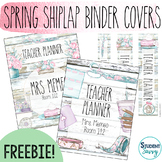 Spring Shiplap Teacher Binder Covers and Spines | Editable