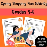 Spring Shopping Plan Activity | Budgeting Math Project | Real-Life Math Task
