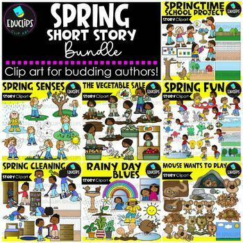 Preview of Spring - Short Stories Clip Art Bundle {Educlips Clipart}