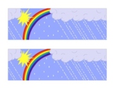 Spring Showers Bulletin Board Border Rainbow Rain Sun Weat