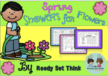 Preview of K Spring Showers (Spring Math Distance Learning)