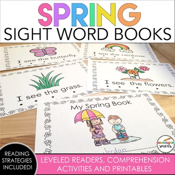 Preview of Spring Sight Word Books